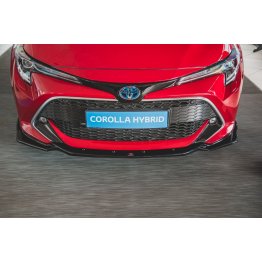 Накладка сплиттер на передний бампер Вар2 на Toyota Corolla XII Hatchback / Touring Sports